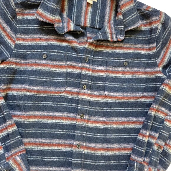Falls Creek Flannel Long Sleeve Jacket Shacket Mens M Blue Plaid Cabincore - Picture 3 of 7